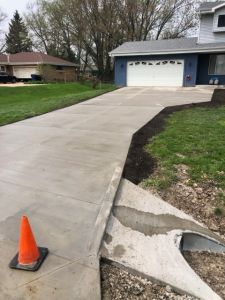 concrete driveway new